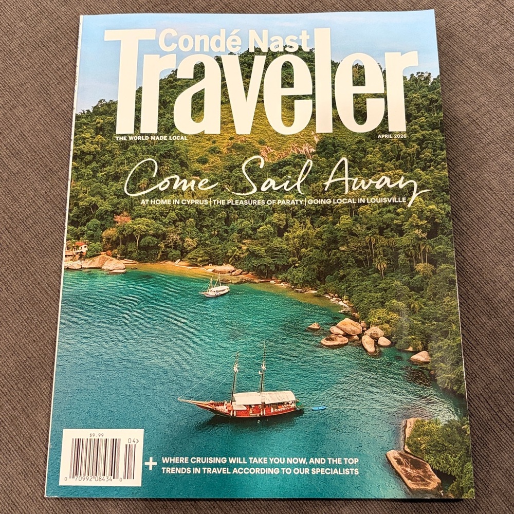 Conde Nast Traveler Magazine - April 2026 - NEVER READ!  travel magazines